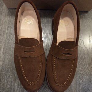 Grant Stone Traveler Penny Loafer Bourbon Suede 7.5E Almost New